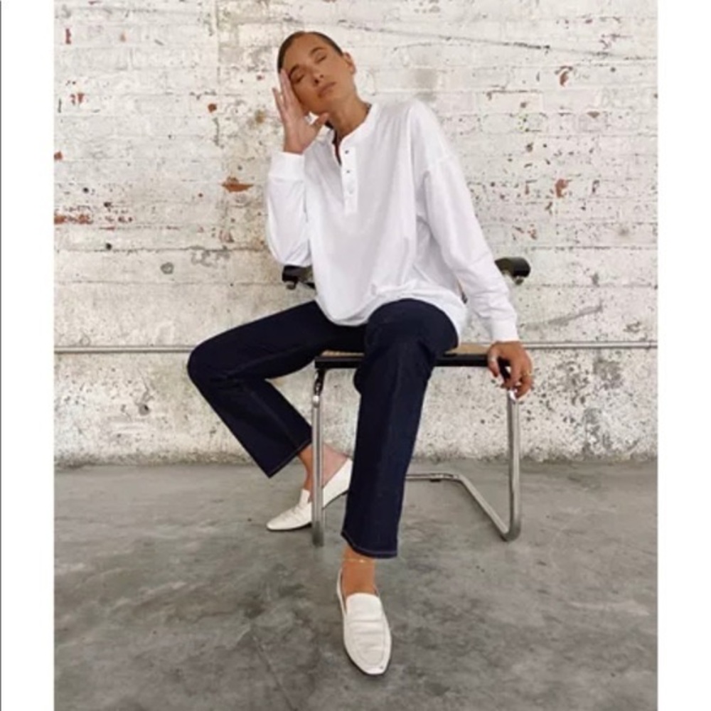 Danielle Bernstein cotton henley top
